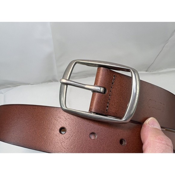Chaps Men’s Belt Brown Genuine Leather 34" - Made‎ in Argentina - Picture 3 of 6